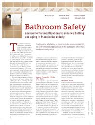 Perhaps the most easily accessible va assistance for elderly veterans is the home improvements and structural alterations. Pdf Bathroom Safety Environmental Modifications To Enhance Bathing And Aging In Place In The Elderly