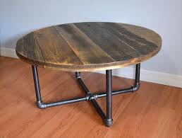 Www Recycled Things Com Wp Content Uploads 2016 03 Pallet Round Coffee Table With Metal Legs J Round Wood Coffee Table Coffee Table Farmhouse Coffee Table Wood