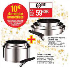 offre set ingenio emotion 10 pieces tefal chez e leclerc