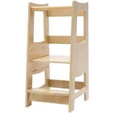 Adjust the platform to 14 or 17 to keep your kitchen helper stool at the perfect. Kitchen Helper Step Stool For Kids And Toddlers With Safety Rail Children Standing Tower For Kitchen Counter Natural Mothers Helper Kids Learning Stool Solid Wood Construction Furniture Baby Ekbotefurniture Com