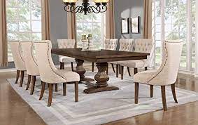 Create the dining room furniture of your dreams a dining room is so much more than just a table with chairs. Best Quality Furniture 7pc Dining Set 1 Table 6 Chairs Walnut Beige From Amazon Accuweather Shop