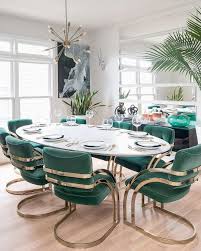 A Millennial Couple On A Budget Used Ebay And Craigslist To Create Their Dream House Dining Chairs Beautiful Dining Rooms Velvet Dining Chairs