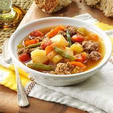 Contest Winning Hearty Hamburger Soup Hamburger Soup Soup With Ground Beef Beef Recipes