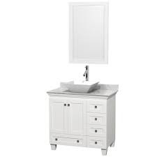 Bathroom vanity with bowl sink on top. Acclaim 36 Single Bathroom Vanity For Vessel Sink White Beautiful Bathroom Furniture For Every Home Wyndham Collection
