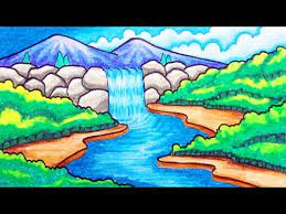 Berbagai gambar pemandangan air terjun yang mudah ditiru dibawah ini juga bisa kalian jadikan sebagai status whatsapp, instagram, foto profil facebook atau dijadikan sebagai wallpaper handphone kalian. Cara Menggambar Pemandangan Air Terjun Yang Mudah Gambar Pemandangan Yang Simpel Youtube