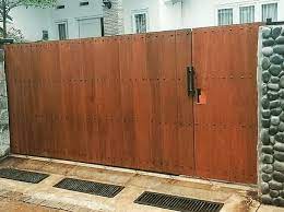 Pintu panil motif kayu jati proyek r. Mengenal Jenis Jenis Pintu Gerbang Minimalis Disini Saja