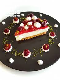 en kolay visneli cheesecake tam olcu firinsiz nefis yemek tarifleri yemek tarifleri gida yemek