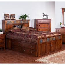 Sunny Designs Santa Fe Panel Storage Bed With Bookcase Bedroom Furniture Beds Bed Furniture