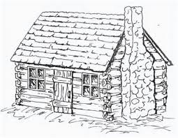 Log Cabin Coloring Pages Kidswoodcrafts Cabin Art House Colouring Pages Coloring Pages
