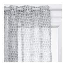 Les meubles ont des montants et une structure à l'aspect solide avec une ligne sobre et rigoureuse. Atmosphera Voilage Blanc Motif Gris 140x240 Atelier D Hiver Blanc Noir Cdiscount Maison