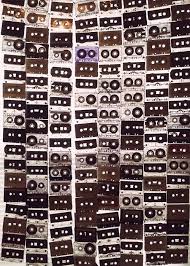 Verzameling Cassetebandjes Tapes En Masse Print Patterns Found Art Textures Patterns