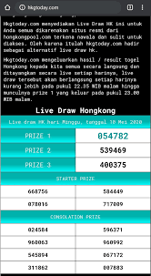 Live Draw Hk Di 2020