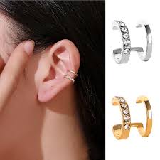 Sale ends in 1 day. Buy Double Layered Clip On Earrings Korean Gold Silver Color Crystal Clip Earrings Without Piercing For Women Ear Cuffs Jewelry At Affordable Prices Price 0 95 Usd Free Shipping Real Reviews With