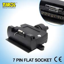 Tirol T21613b New 7 Pin Flat Trailer Socket Light Connector 12v 7 Way Female Trailer Adapter Caravan Rv Boat Truck Tirol Trailer Trucks