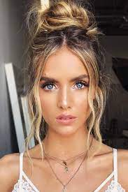 Simple Wavy High Buns Updo Buns You Will Definitely Need Some Ideas Of Easy Hairstyles To Have The Most Excitin Hair Styles Glamorous Hair Easy Hairstyles