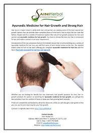Ayurveda has several treatment methods that can help you curb hair fall effectively. Ayurvedic Medicine For Hair Growth And Strong Hair By Saini Herbal Llc Issuu