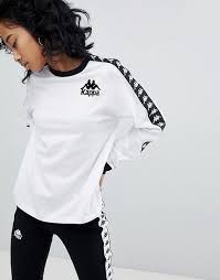 Black And Yellow Kappa Tracksuit Kappa Kappa Long Sleeve T Shirt With Small Chest Logo And Taping Kappa Clothing Cute Sporty Outfits Streetwear Women Outfits