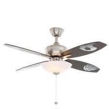 Shop for brushed nickel ceiling fan online at target. Hampton Bay Everstar 44 In Indoor Brushed Nickel Ceiling Fan With Light Kit Al54 Bn The Home Depot