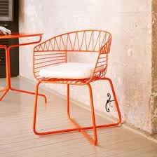 Inkgrid Bedroom Chairs Gardenia Orange Color Fabric Small Bedroom Chair By Ridus Furniture Bistro Chairs Outdoor Bistro Chairs Metal Bistro Chairs
