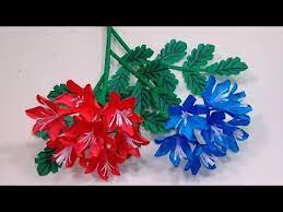 Stick Flower Beautiful Stick Paper Flowers Stick Flowers For Decoration Jarine S Crafty Creation Youtube Paper Flowers Craft Paper Flowers Flower Crafts