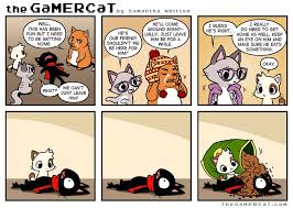 The Gamercat Caretaker Gamer Cat Fun Comics Cute Comics