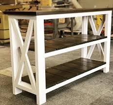 Rustic X Console Table With Shelves Sofa Table Entryway Etsy In 2020 Diy Sofa Table Sofa Table Console Table