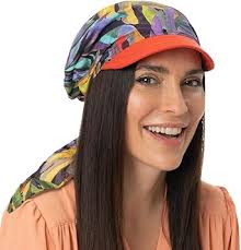 Dames Pet Wit Lipodo Bandana Pet Voor Dames, Gemaakt In Italië, Zomerpet  Van Dames Bandana