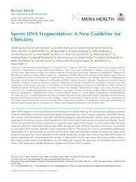Pdf Sperm Dna Fragmentation A New Guideline For Clinicians