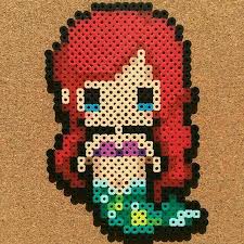 Hama Beads Ariel La Petite Sirene Perle Hama Modele Perle A Repasser Modeles Art Perle