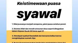 We did not find results for: Tata Cara Puasa Syawal Puasa Sunnah 6 Hari Setelah Lebaran Idul Fitri Pos Belitung