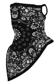 Black And Yellow Paisley Bandana Unisex Paisley Bandanas Flag Print Dustproof Earloop Motorcycle Neck Gaiter In 2020 Neck Gaiter Women S Neck Gaiters Womens Scarves