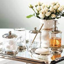 Mdesign bathroom vanity glass storage organizer canister ebay. Madeleine Bath Collection Ballard Designs