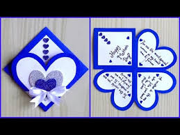 Cut along the fold to make two separate cards and fold each card in the center. Easy And Beautiful Card For Mother S Day Mother S Day Card Making Very Easy Handmade Youtube