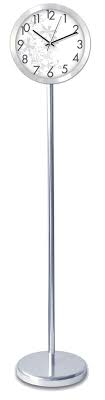 Ayakli Metal Saat Urun Bilgisi Urun Maddesi Aluminyum Ve Gercek Cam Kullanilmistir Saat Capi 30 Cm Boy 155 Cm Mekanizmasi Aka Metal Urunler Saatler