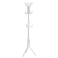 Langria 3 Tier 11 Hook Free Standing Coat And Hat Rack For Garage Foyer Office Closet White Coat Rack Metal Coat Rack Entryway Coat Rack
