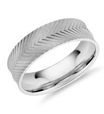Herringbone Engraved Wedding Band In 14k White Gold 7mm Blue Nile Wedding Band Engraving Mens Wedding Rings Gold Mens Wedding Bands White Gold