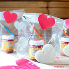 Or create the perfect kids valentine's gift by filling up mini treat buckets with their favorite sweets, small toys and more. Paint Your Own Heart Diy Valentine Gifts For Kids Non Toy Gifts