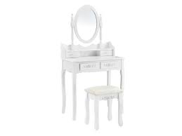 Conforama.ch équipe entièrement votre maison à prix discount ! En Casa Coiffeuse Table De Maquillage Avec Miroir Inclinable Et 4 Tiroirs Surfaces De Stockage 141 X 75 X 40 Cm Mdf Et Bois Blanc Vente De Coiffeuse Conforama