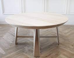 Retro takes its inspiration from the aesthetic of italian modernism. Custom Solid White Oak Round Dining Table For Sale At 1stdibs