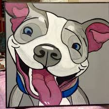 Artbybogarte Shared A New Photo On Etsy Dog Canvas Painting Funny Paintings Funny Dog Painting