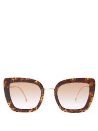While you contemplate on the style, which fits you the brown acetate frame is simply sublime, making this pair of cat eye sunglasses from moda. F Is Fendi Cat Eye Acetate And Metal Sunglasses Fendi Matchesfashion Us