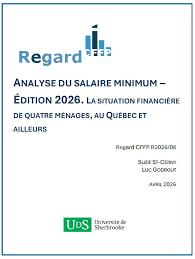 Analyse du salaire minimum – Édition 2026. La situation financière de quatre ménages, au Québec et ailleurs