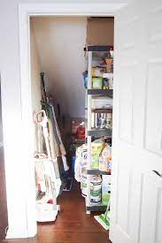 We started using our under the stairs closet as a pantry in late march, when going to the stores just wasn't an option. How To Organize A Closet Under The Stairs Pantry Organization Ideas