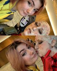 MY BESTIE LIVES IN THE PNW NOW, AND WE CAN COSPLAY TOGETHER IRL!!!! I'm so  glad to be this duo with @valkyriescorner they're so us. 💛❤️ I call this  genderbent "Biblically Accurate