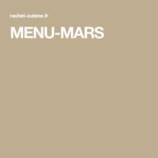 menu mars rachel cuisine cuisine recette ww