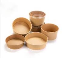 1100cc Paper Kraft Bowl with Pet Lid OEM Logo Printed ...