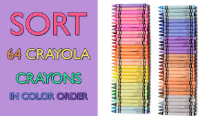 64 Crayons Color Order Sort All The Crayola Crayons From The 64 Count Box Crayola Crayola Crayons Crayola Crayon Colors