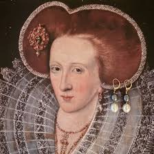 Black and White Pearl Drop Earrings