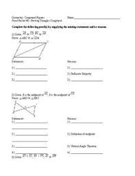 Geometry Proofs Packet 3 Proving Triangles Congruent Geometry Proofs Proving Triangles Congruent Geometry