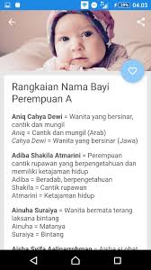 Nah, jika kebetulan hpl (hari perkiraan lahir) calon anakmu perempuan mu jatuh di bulan ramadan, maka mempersiapkan nama anak dengan nuansa ramadan berikut ini bisa jadi pilihan. Nama Anak Perempuan Islam Dan Artinya Fur Android Apk Herunterladen